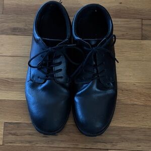 White Cross unisex Black Leather Lace-Up Shoes size 11